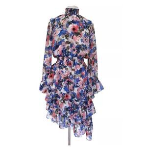 MISA X REVOLVE Los Angeles Savanna Dress in Tie Dye Floral asymmetrical Size S